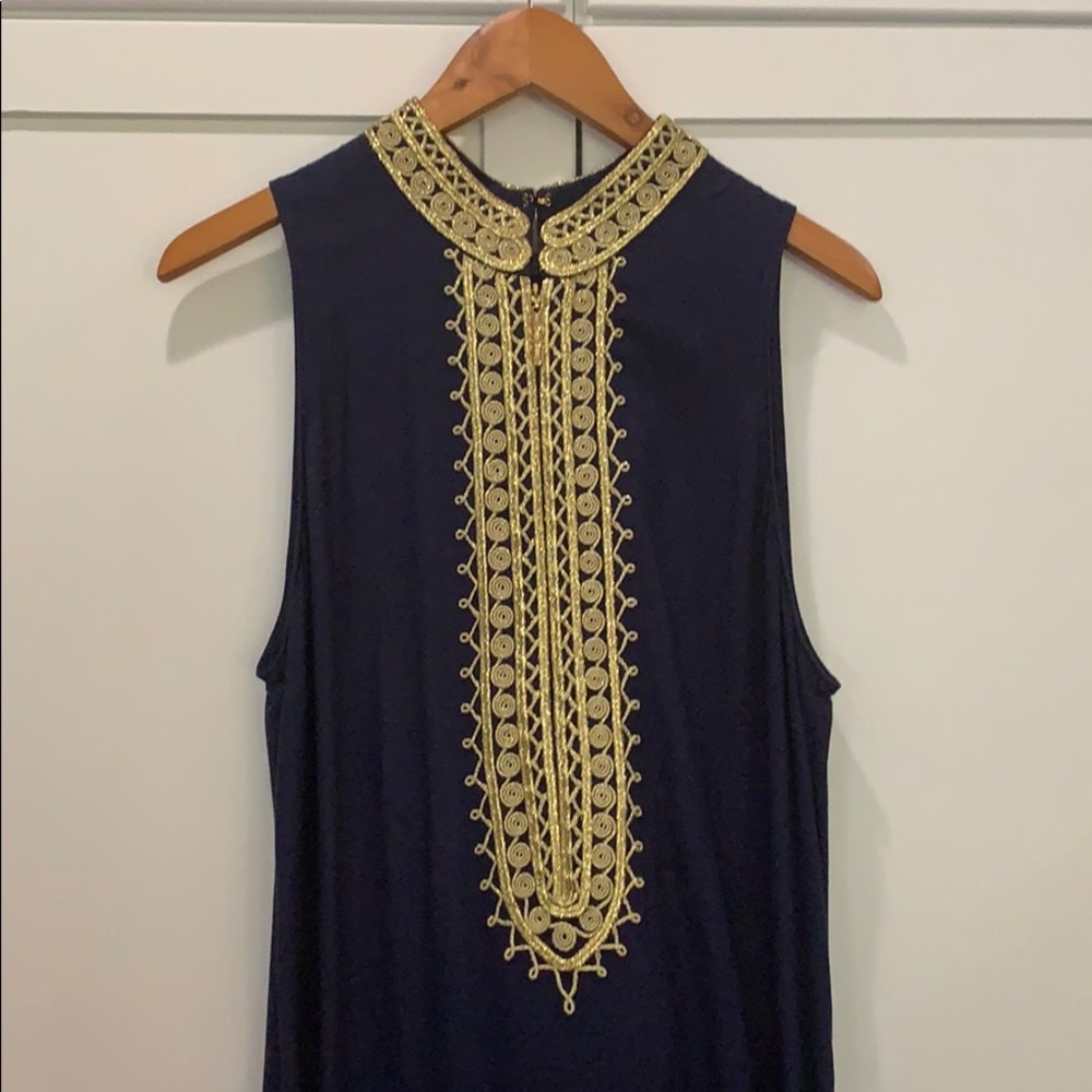 Lilly Pulitzer Jane Maxi Dress, Navy/Gold, Size 12